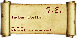Tauber Etelka névjegykártya