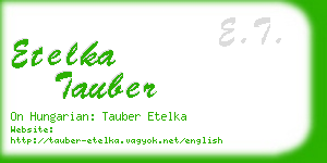 etelka tauber business card